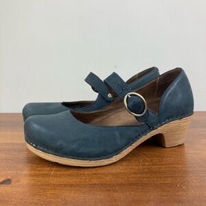 Dansko Blue Mary Jane Heels